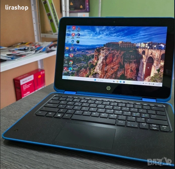 Лаптоп / таблет 11.6" HP ProBook x360 11 G3 EE Blue | 4 ядрен Silver N5000 / 8GB DDR4/ 128GB SSD, снимка 1