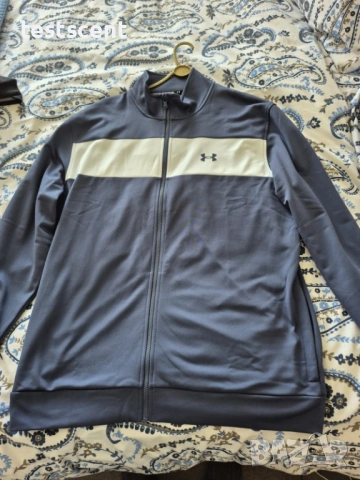 Яке Мъже TWISTER JACKET Under Armour Full Zip Jacket XL - Синьо/Бяло - Оригинално Спортно Горнище, снимка 2 - Спортни дрехи, екипи - 54825097