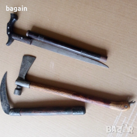 Томахавка, кусаригама, кама бастун., снимка 2 - Антикварни и старинни предмети - 54029305