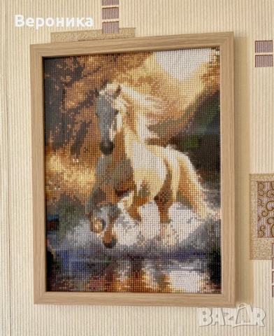 диамантен гоблен " Свободен кон", снимка 2 - Гоблени - 54200911