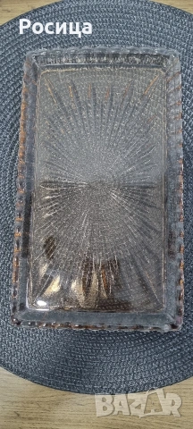 Старовремско стъклено плато, снимка 4 - Чинии - 53968169