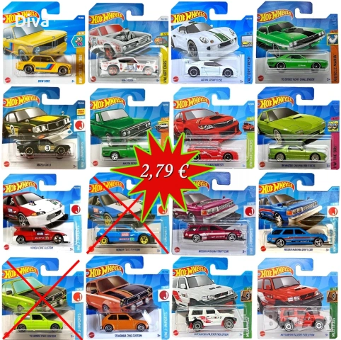  % ПРОМОЦИЯ % Hot Wheels Matchbox колички Honda Nissan Mitsubishi и др., снимка 4 - Колекции - 27973903