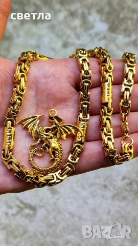 Масивен мъжки ланец , снимка 2 - Колиета, медальони, синджири - 54006703