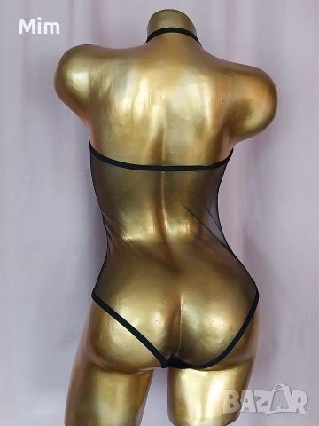 S Черно дантелено боди , снимка 4 - Бельо - 54249121