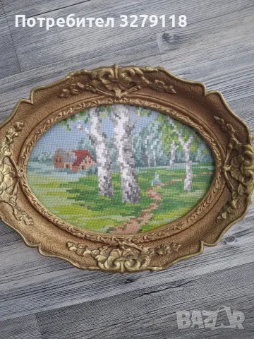 Продавам гоблен, Къщата с дърветата, снимка 3 - Гоблени - 55378310