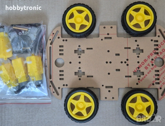4WD Smart Robot Car, шаси за кола с 4 двигателни колела