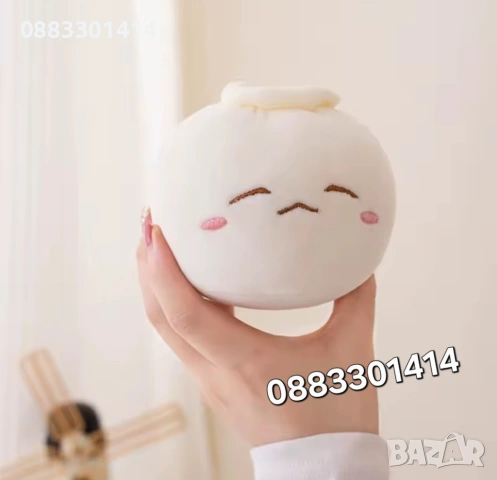 Плюшени Dumplings Squishy Fidget Антистрес Дъмплинг скуиши , снимка 3 - Плюшени играчки - 54646111