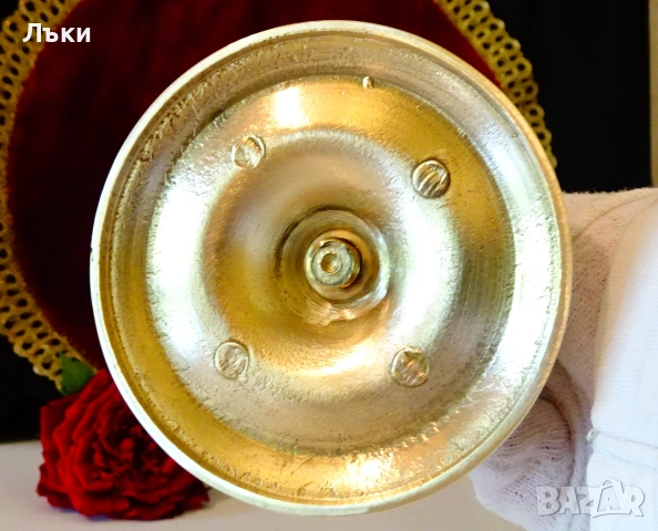Бронзов свещник 250 гр.,Art Deco. , снимка 4 - Антикварни и старинни предмети - 54988141