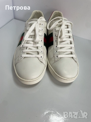 Кожени маратонки Gucci Ace 39 Оригинал, снимка 3 - Маратонки - 54713567