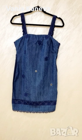 Дънкова рокля . Лека лятна материя на денима.
