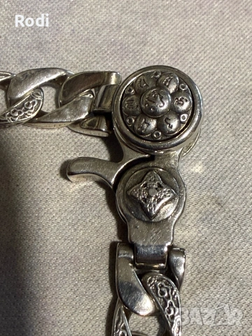 масивна маркова сребърна мъжка гривна, снимка 4 - Гривни - 54090347