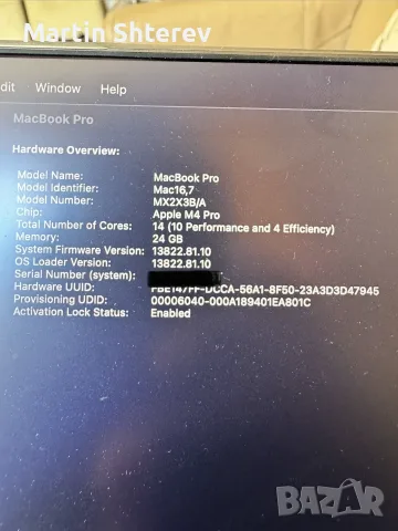 Macbook Pro 16 M4 24GB RAM / 512GB SSD / 99% / Гаранция SpaceBlack, снимка 10 - Лаптопи за работа - 55354887