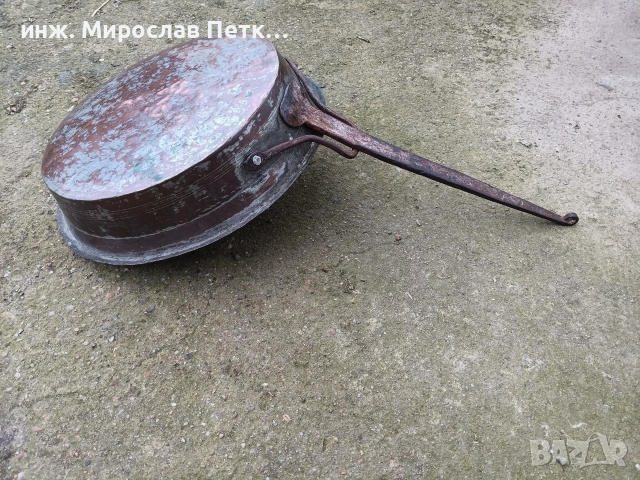 Стар меден тиган, снимка 2 - Други ценни предмети - 54978355