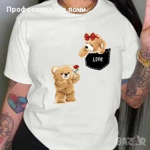 Тениски С ДО 5ХЛ РАЗМЕР  Права кройка  Модела се произвежда в България  Памук  Гръдна обиколка/дължи, снимка 7 - Тениски - 54011041