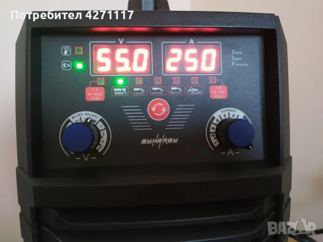 250 PROFESSIONAL Синергичен Заваръчен /Телоподаващ апарат за Алуминий MIG MMA TIG 250 -Телоподаващо, снимка 2 - Други машини и части - 53052123