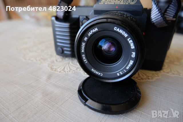 Canon T70 & Canon FDn 28mm f2.8 Lens. Canon FD Mount, снимка 3 - Фотоапарати - 54552327