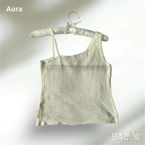 knitted one-shoulder tank top , снимка 2 - Корсети, бюстиета, топове - 54307650