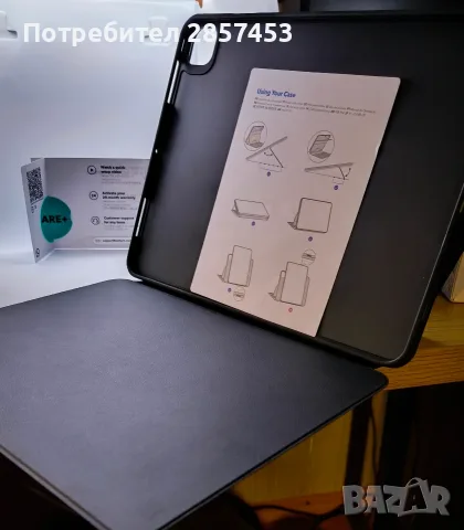 ESR въртящ магнитен калъф за iPad Pro 13 M5/M4 – 9 позиции, черен, снимка 4 - Калъфи, кейсове - 55332797