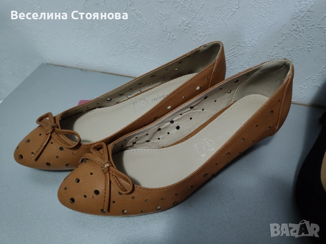 Кафеви обувки , снимка 2 - Дамски елегантни обувки - 54960649