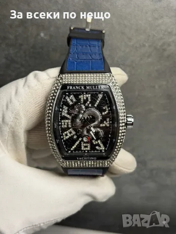 Franck Muller Yachting Dragon Мъжки Часовник С Кварцов Механизъм Сребърен Код Chronolux52, снимка 2 - Мъжки - 55648996