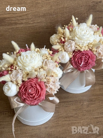 Букет от соеви свещи