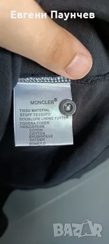 Moncler мъжка поло фланелка с дълъг ръкав размер М в черен цвят , снимка 4 - Блузи - 55393817