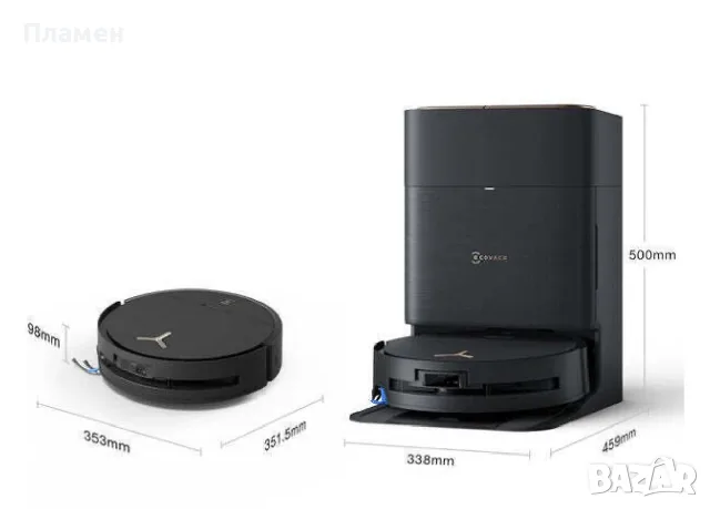 Ecovacs Deebot X9 Pro Omni Black Робот прахосмукачка с автоматична станция | Като нов , снимка 9 - Прахосмукачки - 55319646