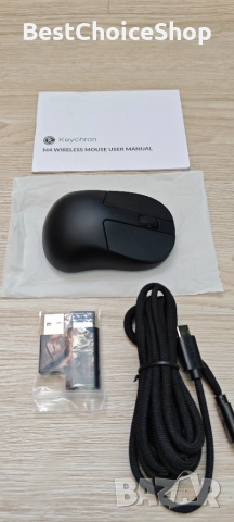 Безжична оптична мишка Keychron M4 - 8K опресняване - Bluetooth 5.3 / 2.4 GHz / USB връзка, снимка 3 - Клавиатури и мишки - 55167316