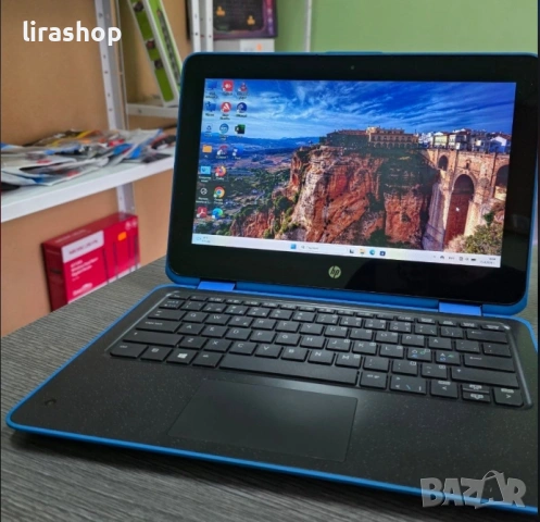 Лаптоп / таблет 11.6" HP ProBook x360 11 G3 EE Blue | 4 ядрен Silver N5000 / 8GB DDR4/ 128GB SSD