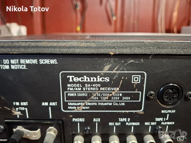 Продава се ресивър Technics SA-400 . , снимка 6 - Ресийвъри, усилватели, смесителни пултове - 54840539