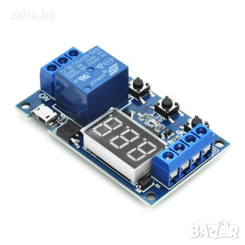 Програмируем релеен таймерен модул с дисплей 6-30V | 0.1s–999min | 4 режима P1-P4 Arduino DIY 10454, снимка 10 - Друга електроника - 54703362