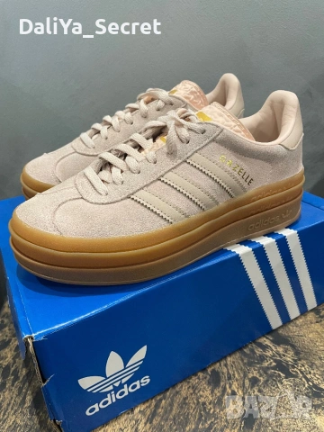 Обувки Adidas Originals Gazelle BOLD - розови размер 35,5, снимка 3 - Маратонки - 54153533