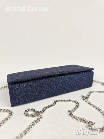 Нова дамска чанта Jake’s - тъмносин брокат, снимка 3 - Чанти - 54352124