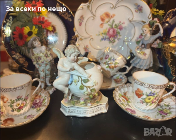 Sitzendorf Germany  Circa 1904 - “Вазата с херувима” Код P2179, снимка 15 - Колекции - 54170152