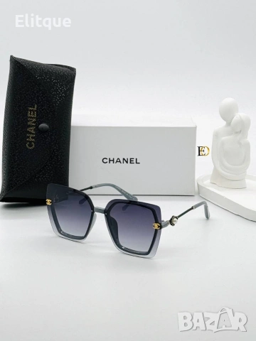 слънчеви очила chanel с ув защита,кутия , калъф и кърпичка на марката , снимка 5 - Слънчеви и диоптрични очила - 54214859