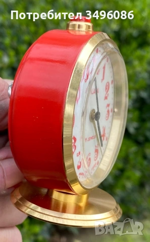 Стар съветски механичен будилник СЛАВА 11 камъка, снимка 8 - Колекции - 54058898