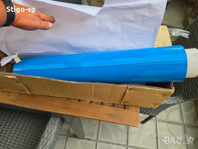 5м/59см/0.76мм -ролка от изотропен гумен магнит с гланцово синьо PVC покритие., снимка 2 - Други - 55407504