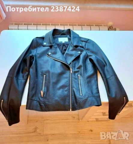 Кожено дамско яке VILA - размер М, снимка 2 - Якета - 54310890