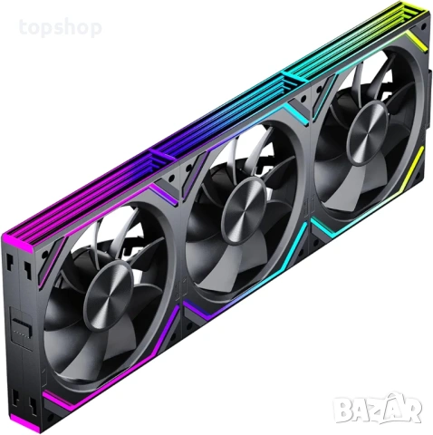 Нов Комплект 3бр. RGB вентилатори Jungle Leopard Interstellar-V2RS – Daisy Chain & PWM 