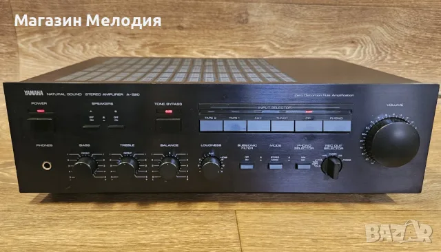 Усилвател Yamaha A-520 Natural Sound – Японска мощ и детайл от Златната ера Две по 80 вата
