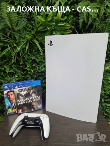 PlayStation 5 (PS5) Disk Edition 1TB + 2 Игри ( Modern Warfare & FIFA 19)