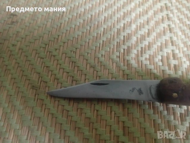 Сгъваемо ножче с дървена дръжка – занаятчийска изработка, снимка 3 - Ножове - 54353581