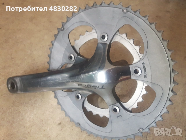 Shimano Тiagra 4600 / 170мм  Само десния курбел със плочите като на снимката, нямам ляв 170мм