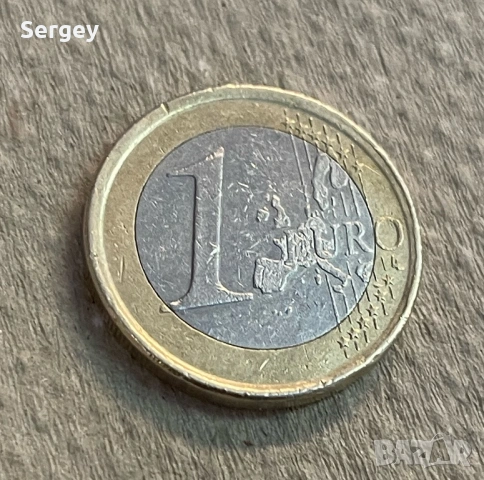 Редка монета от Испания 1 Евро 2001 , Euro Spain( Дефект при сеченето), снимка 5 - Нумизматика и бонистика - 54890043