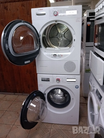 Комплект пералня и сушилня с термопомпа Бош Bosch Home Professional 8кг А+++ с две години гаранция!, снимка 11 - Перални - 54898823
