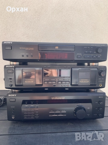 Аудио система Sony – Ресивър STR-DE135, CD CDP-XE220 и Дек TC-WE435