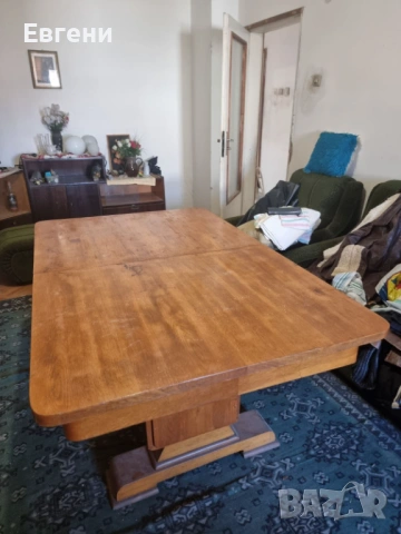 Дървена разтегателна маса, снимка 4 - Маси - 54100668