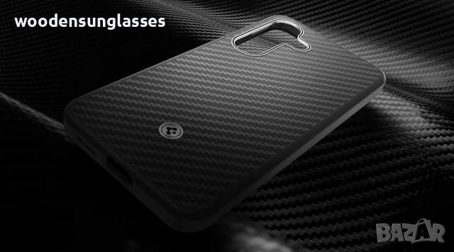 Кевларен карбон калъф кейс Spigen Enzo Aramid MagSafe Black Silver Case за Samsung Galaxy S25+, снимка 5 - Калъфи, кейсове - 55184803