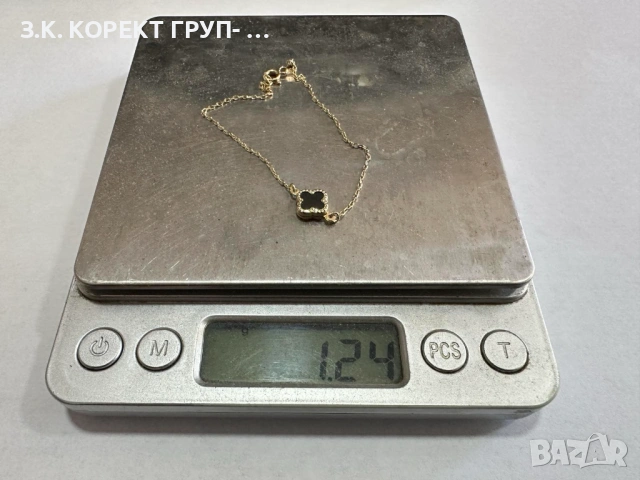 Златна гривна 14К, 1,24гр, снимка 2 - Гривни - 54727167