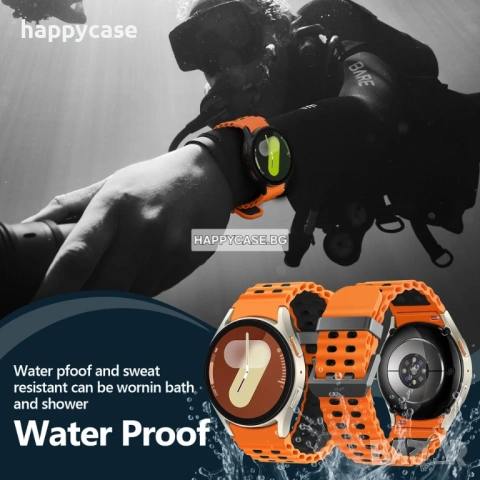 Samsung Galaxy Watch 7 6 5 4 3 / Pro / Classic / FE / MARINE Силиконова каишка, снимка 5 - Каишки за часовници - 54358866